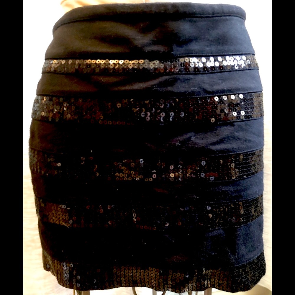 Express black Sequined skirt size 10